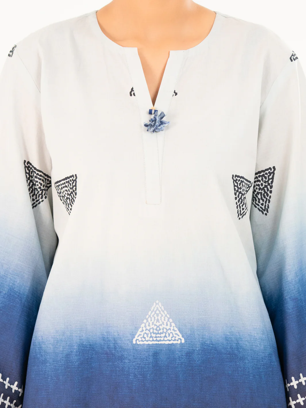Blue Cambric Kurti - AWP-SLK-845 - Image 5