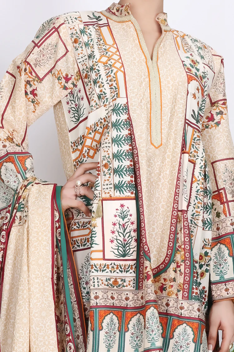 Beige Cambric 3Pc Stitched - ALP-754 - Image 2