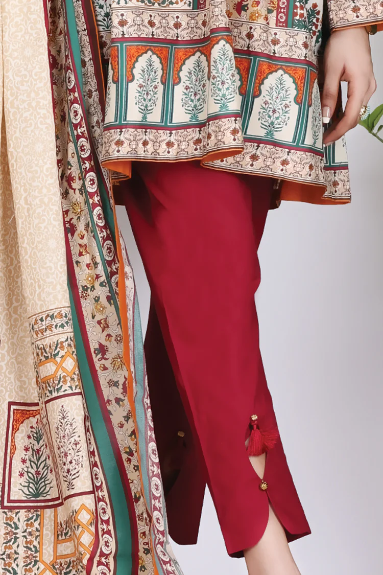 Beige Cambric 3Pc Stitched - ALP-754 - Image 3