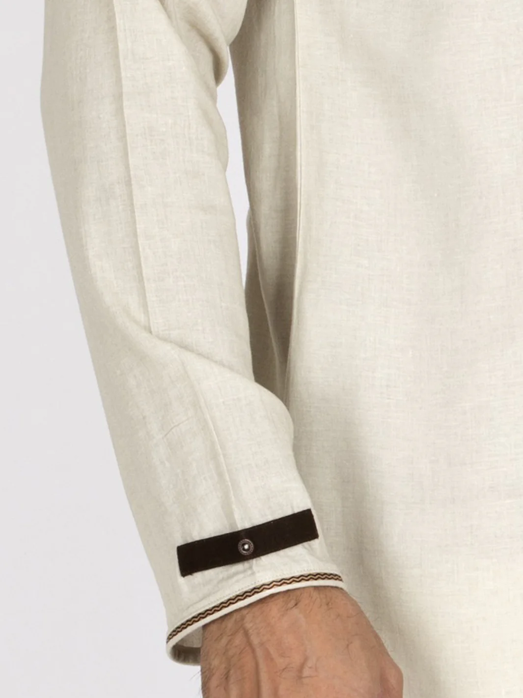 Beige Cotton Short Kurta - AL-SK-005 - Image 3