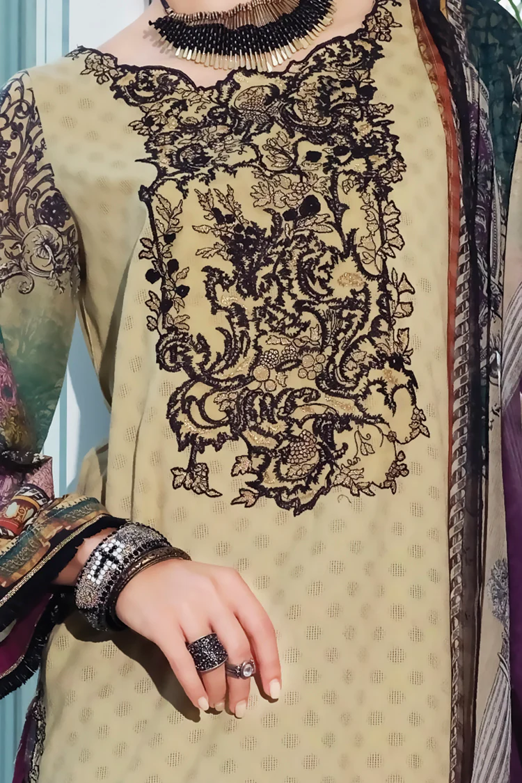 Beige Lawn 3Pc Stitched - ALP-626 - Image 2
