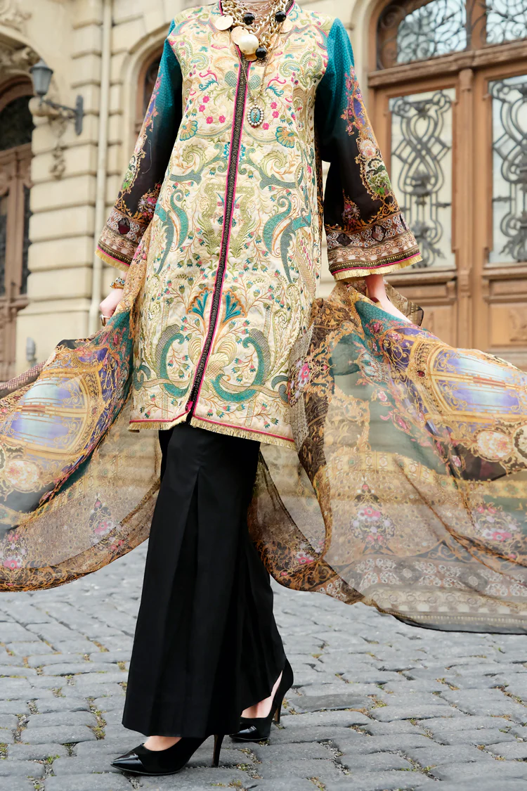 Beige Lawn 3Pc Stitched - ALP-676