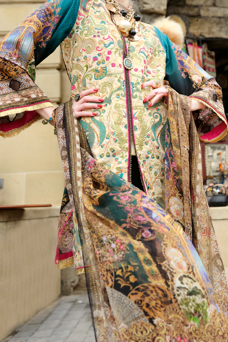 Beige Lawn 3Pc Stitched - ALP-676 - Image 2
