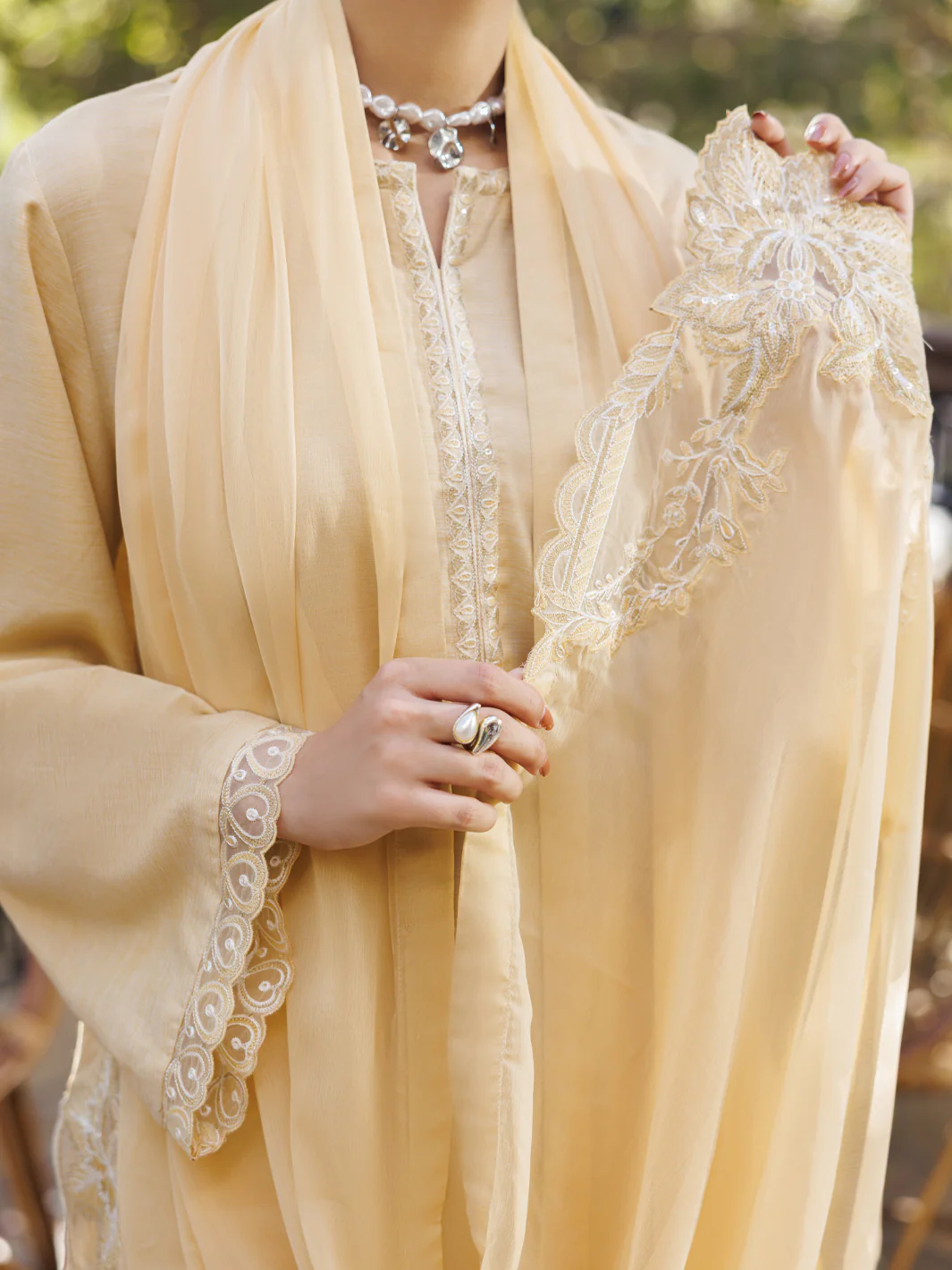 Beige Yarn Dyed Stitched 3PC - ALP-3PS-2611 - Image 6
