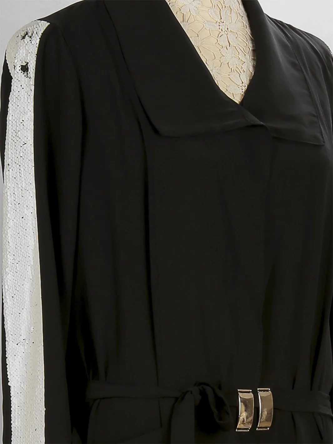Black & Beige Women Top - JT-2007 - Image 2