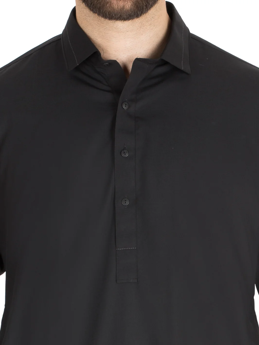 Black Blended Kameez Shalwar - ALWA-KS-161 - Image 3