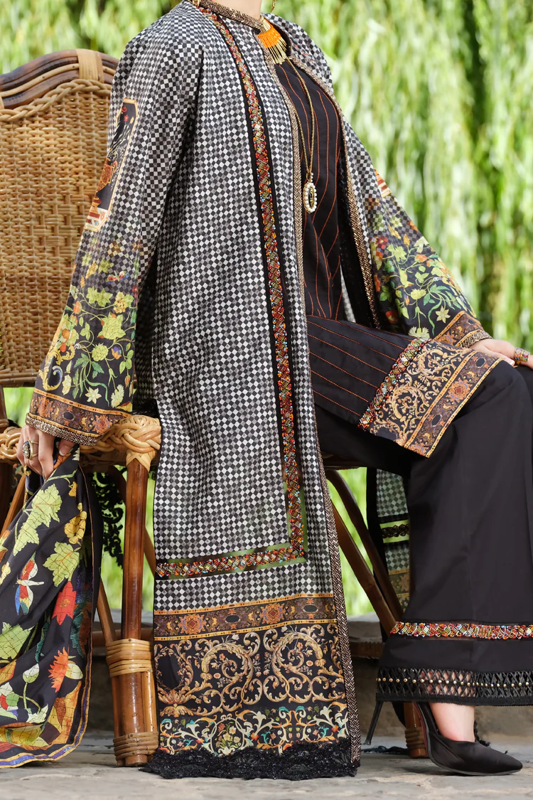 Black Cambric 2Pc Unstitched - ALP-767