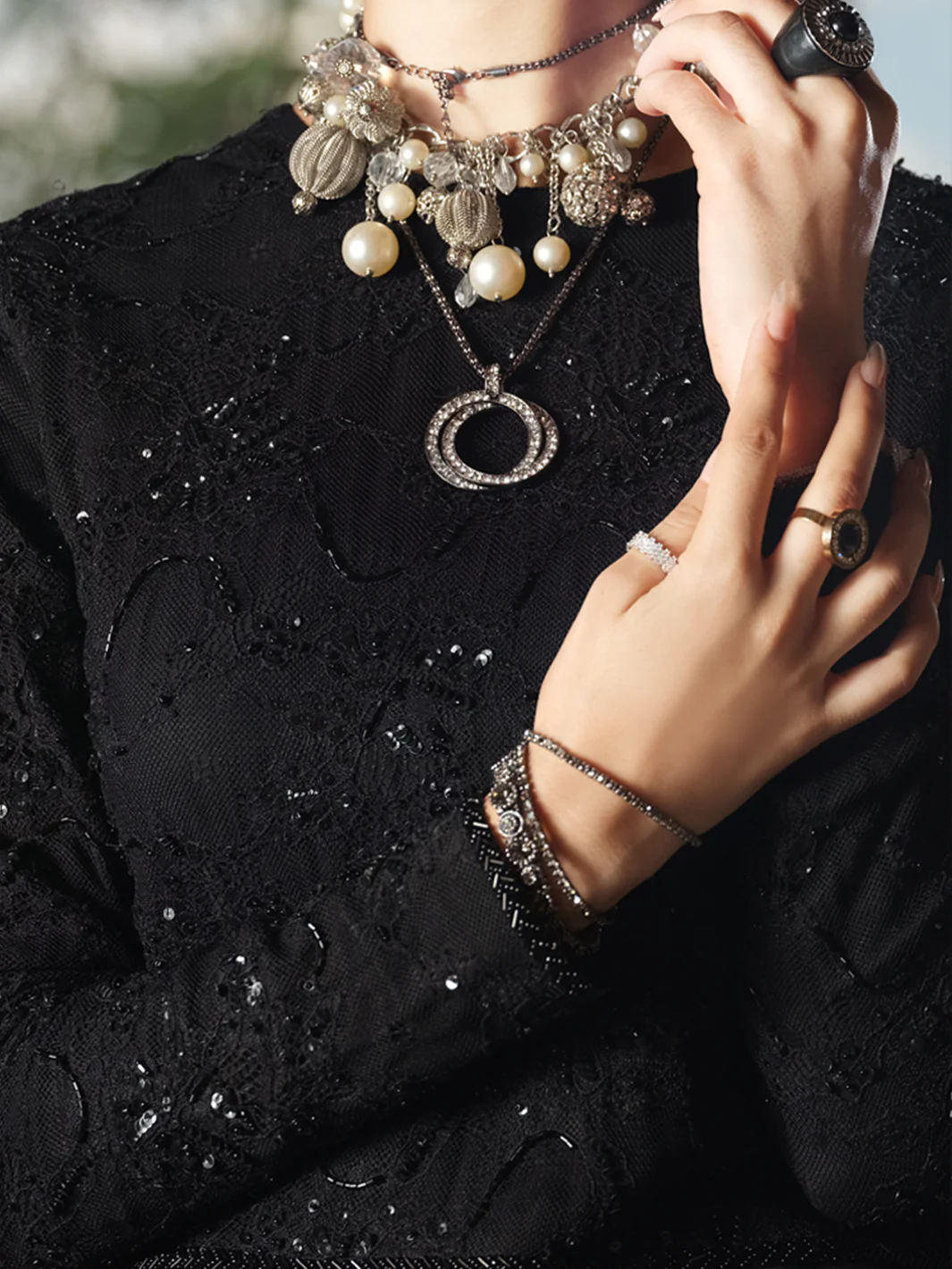 Black Formal Maxi - AL-1PS-LS-278 - Image 2