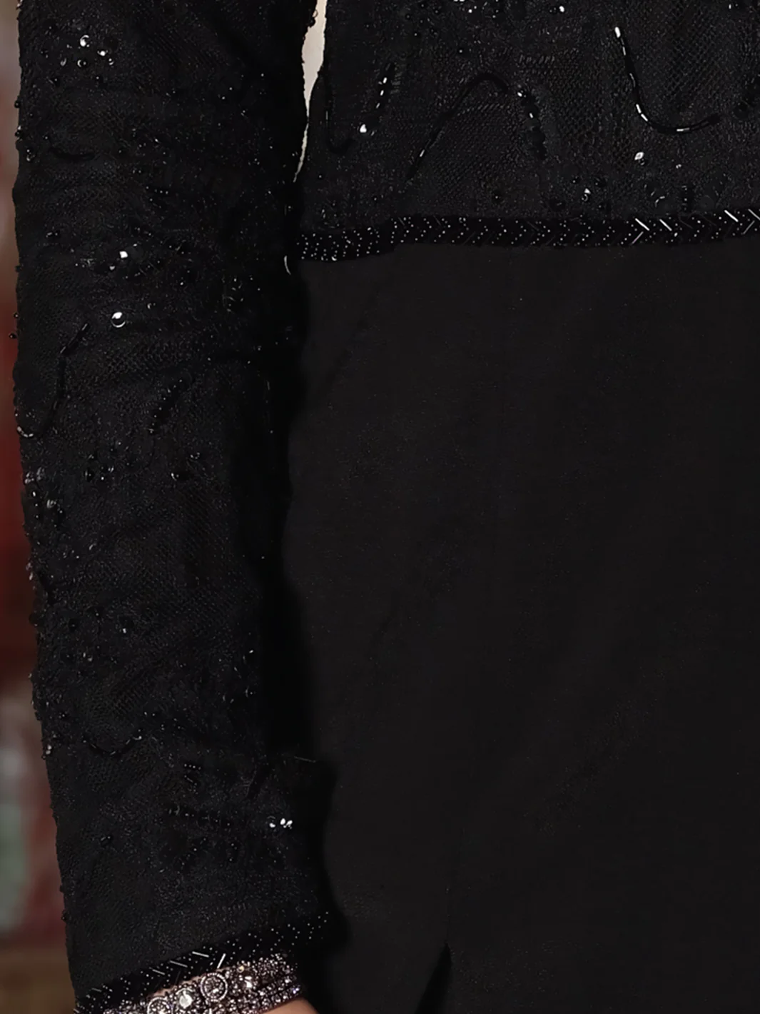 Black Formal Maxi - AL-1PS-LS-278 - Image 3