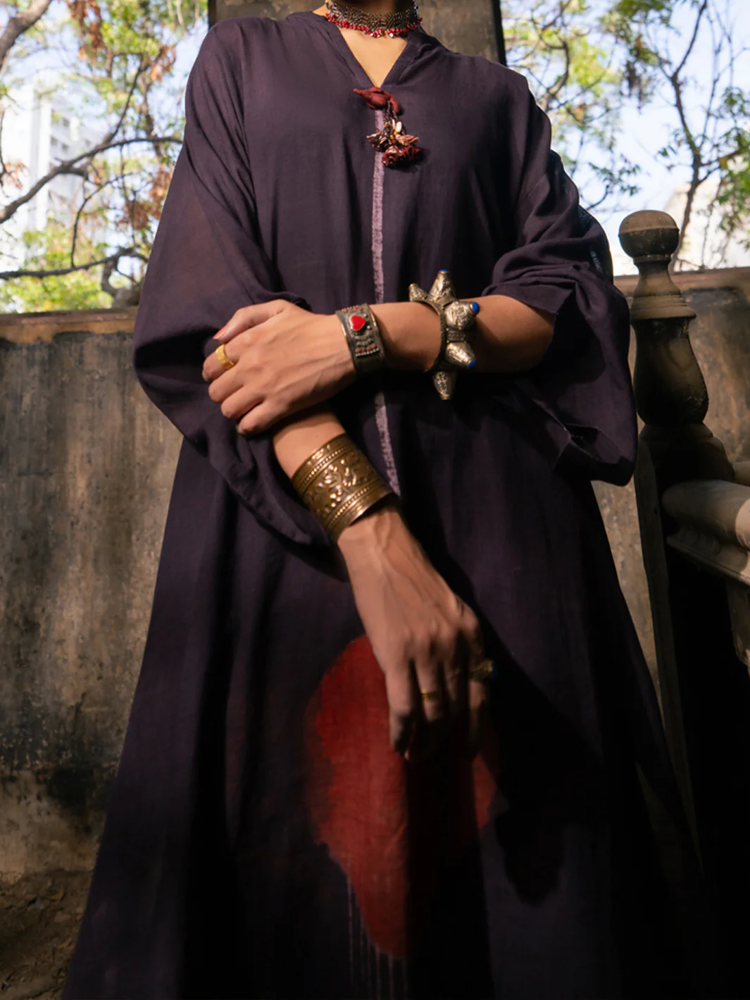 Black Dyed Lawn Kurti - ALCR-LK-1137 - Image 2