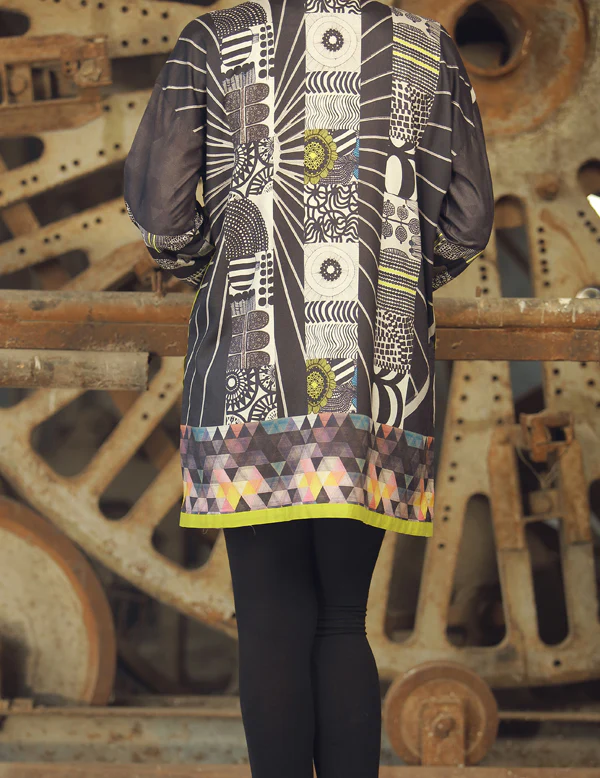 Black Linen Tunic - AWP-LK-152 - Image 3