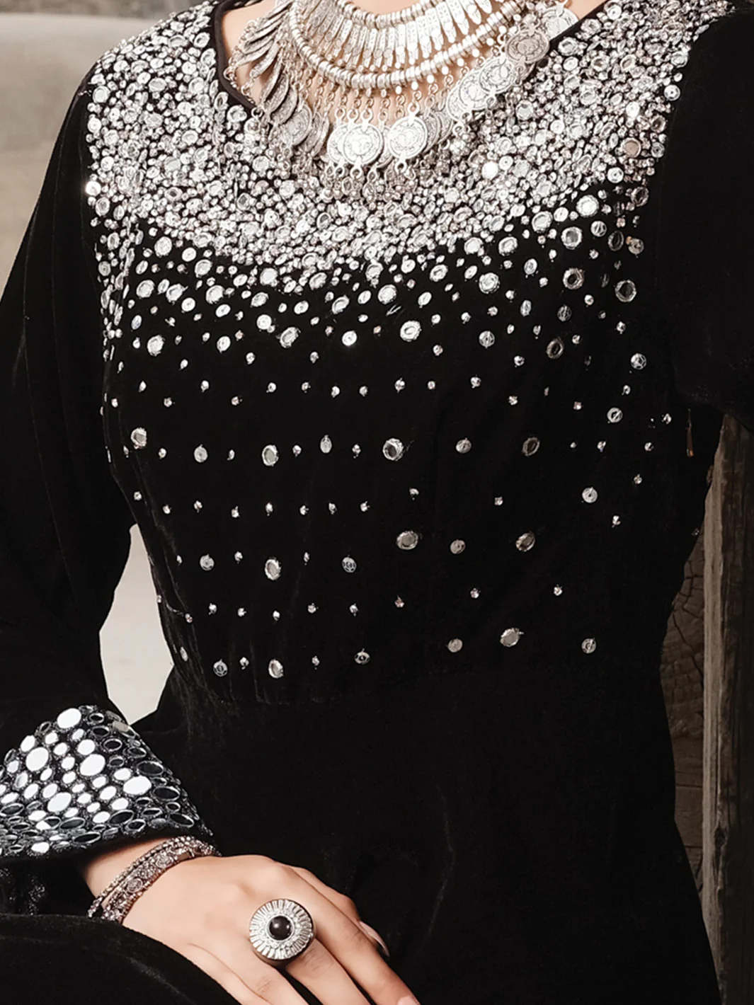 Black Velvet 3 Piece Formal Suit - LS-273 - Image 4