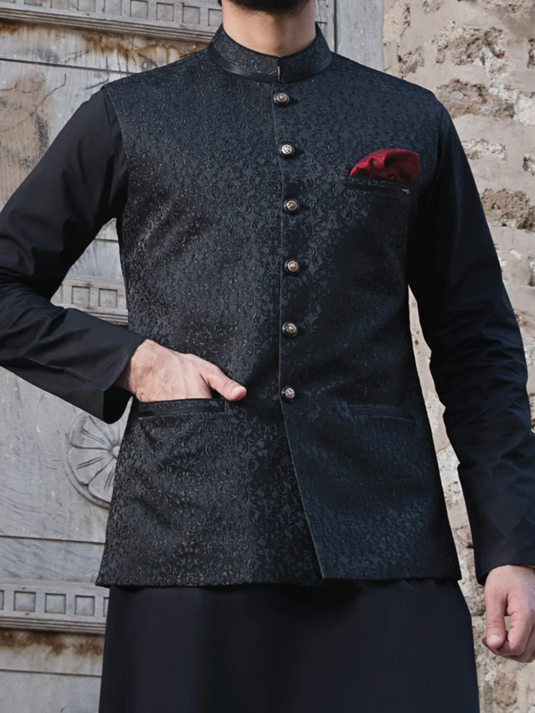 Black Blended Waistcoat - AL-WC-269 - Image 2