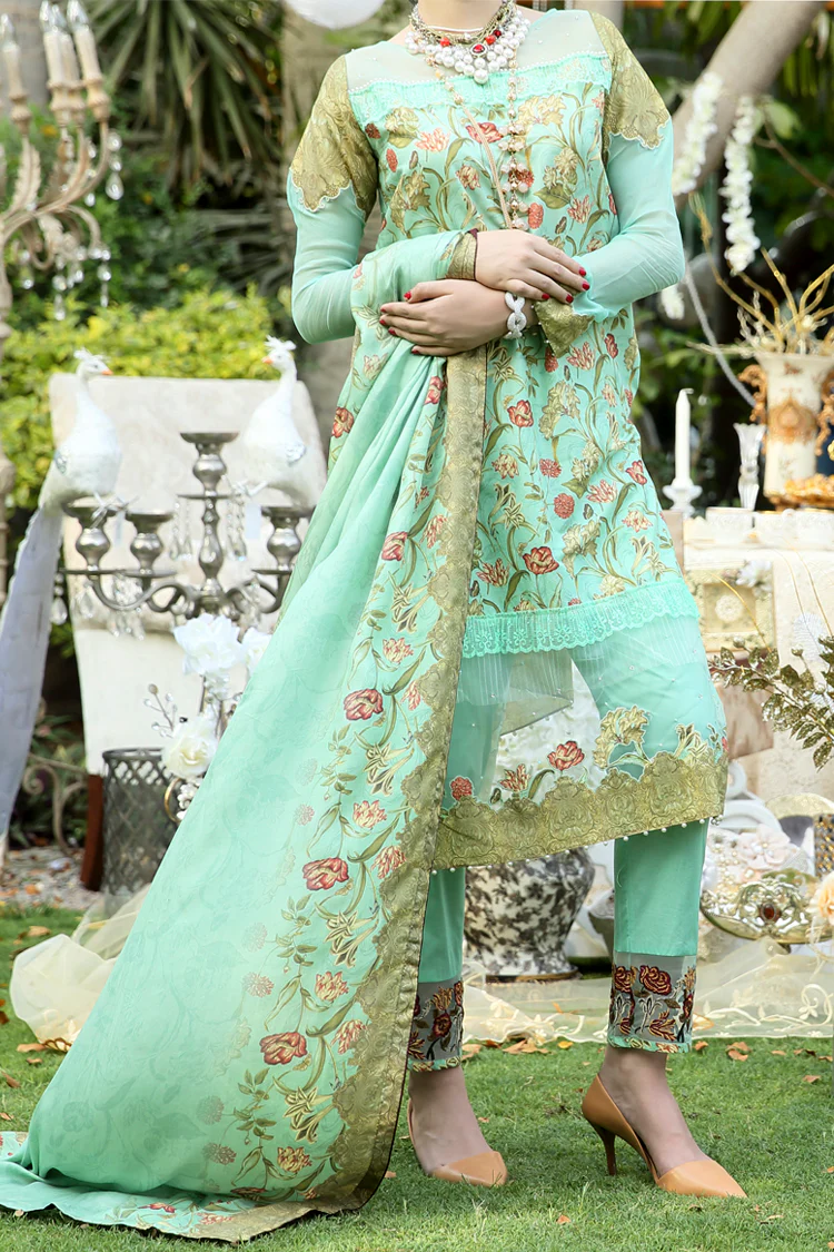 Blue 3Pc Stitched - ALP-390
