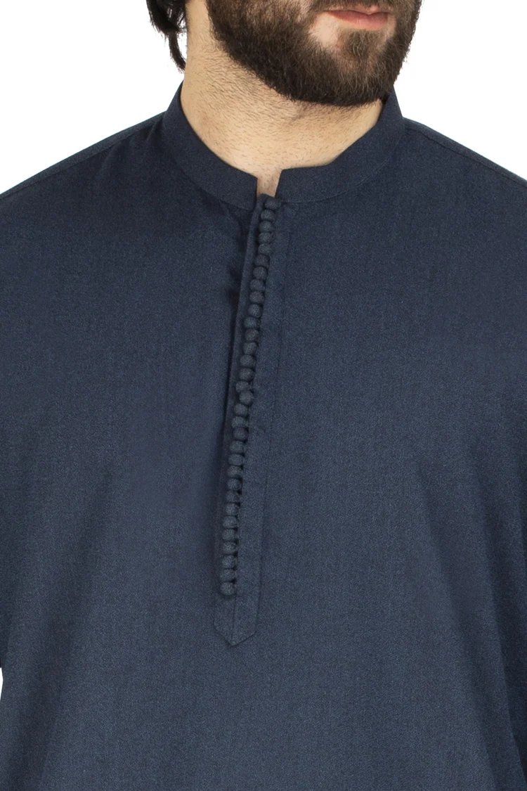 Blue Blended Kameez Shalwar - AL-KS-2469 - Image 2