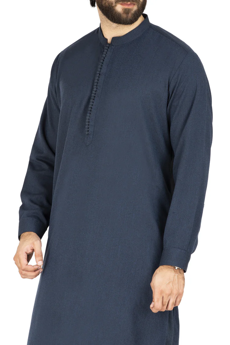 Blue Blended Kameez Shalwar - AL-KS-2469 - Image 3