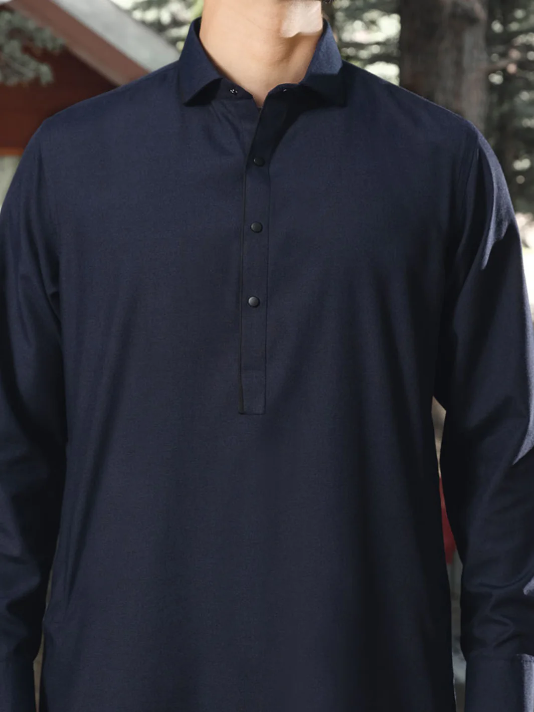 Blue Blended Kameez Shalwar - ALWA-KS-162 - Image 2