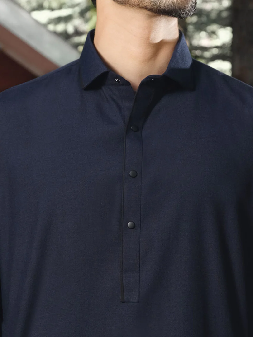 Blue Blended Kameez Shalwar - ALWA-KS-162 - Image 3