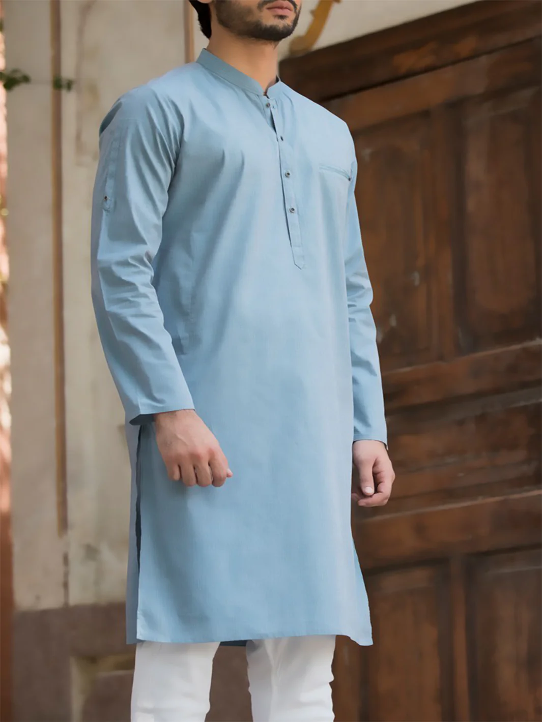 Blue Blended Kurta - AL-K-789 - Image 2