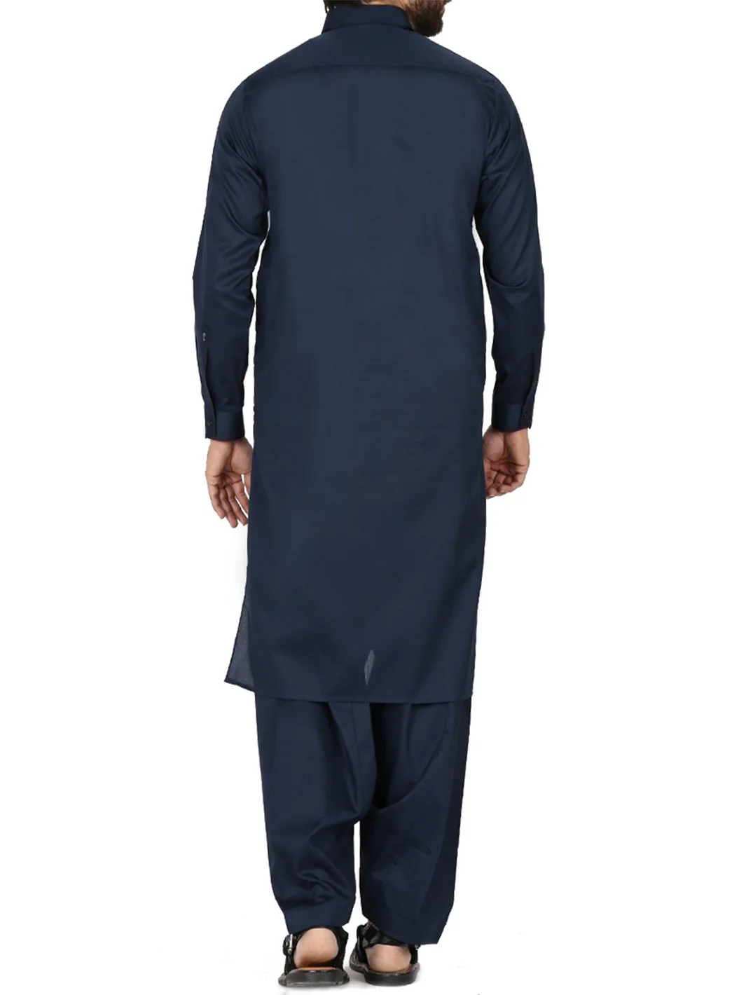 Blue Cotton Kameez Shalwar - AL-KS-2386 - Image 3