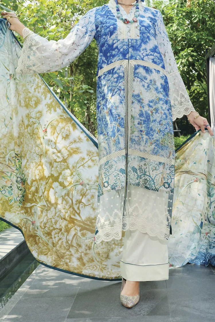 Blue Lawn 2Pc Unstitched - ALP-648