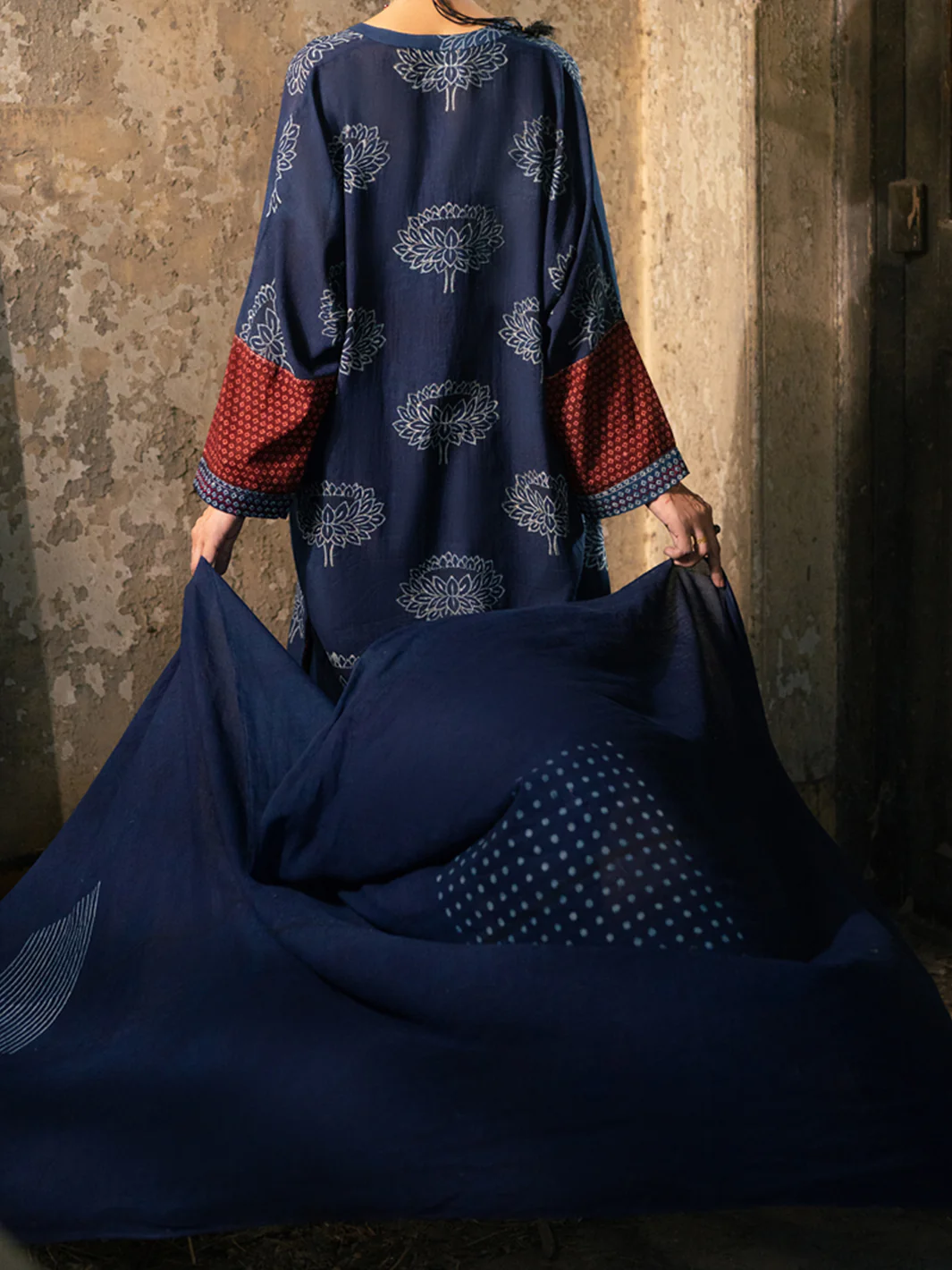 Blue Dyed Lawn 3Pc Stitched- ALCR-3PS-2830 - Image 3
