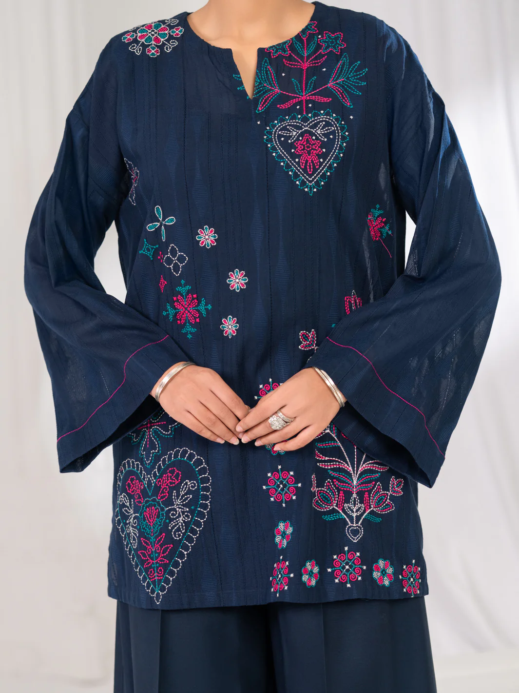 Blue Dobby Stitched 2Pc - ALP-2PS-LKS-2841 - Image 6
