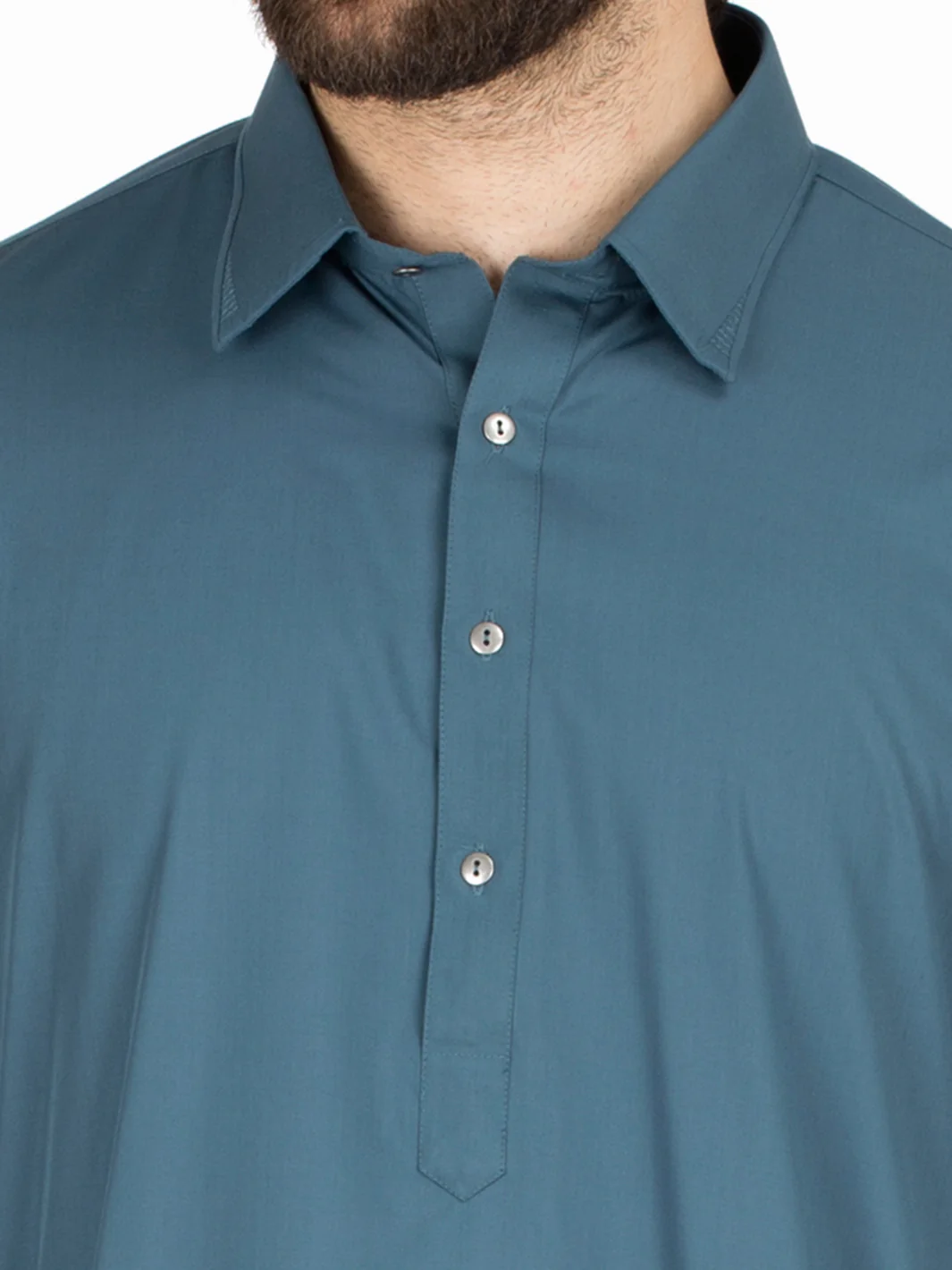 Blue Blended Kameez Shalwar - ALWA-KS-157 - Image 3