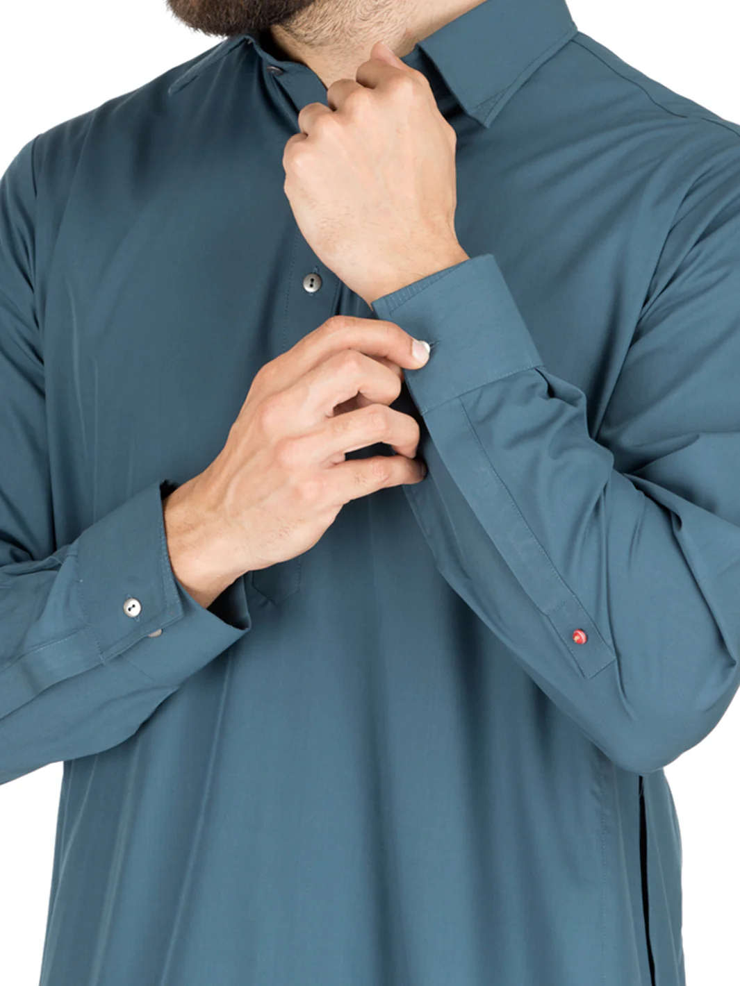 Blue Blended Kameez Shalwar - ALWA-KS-157 - Image 4