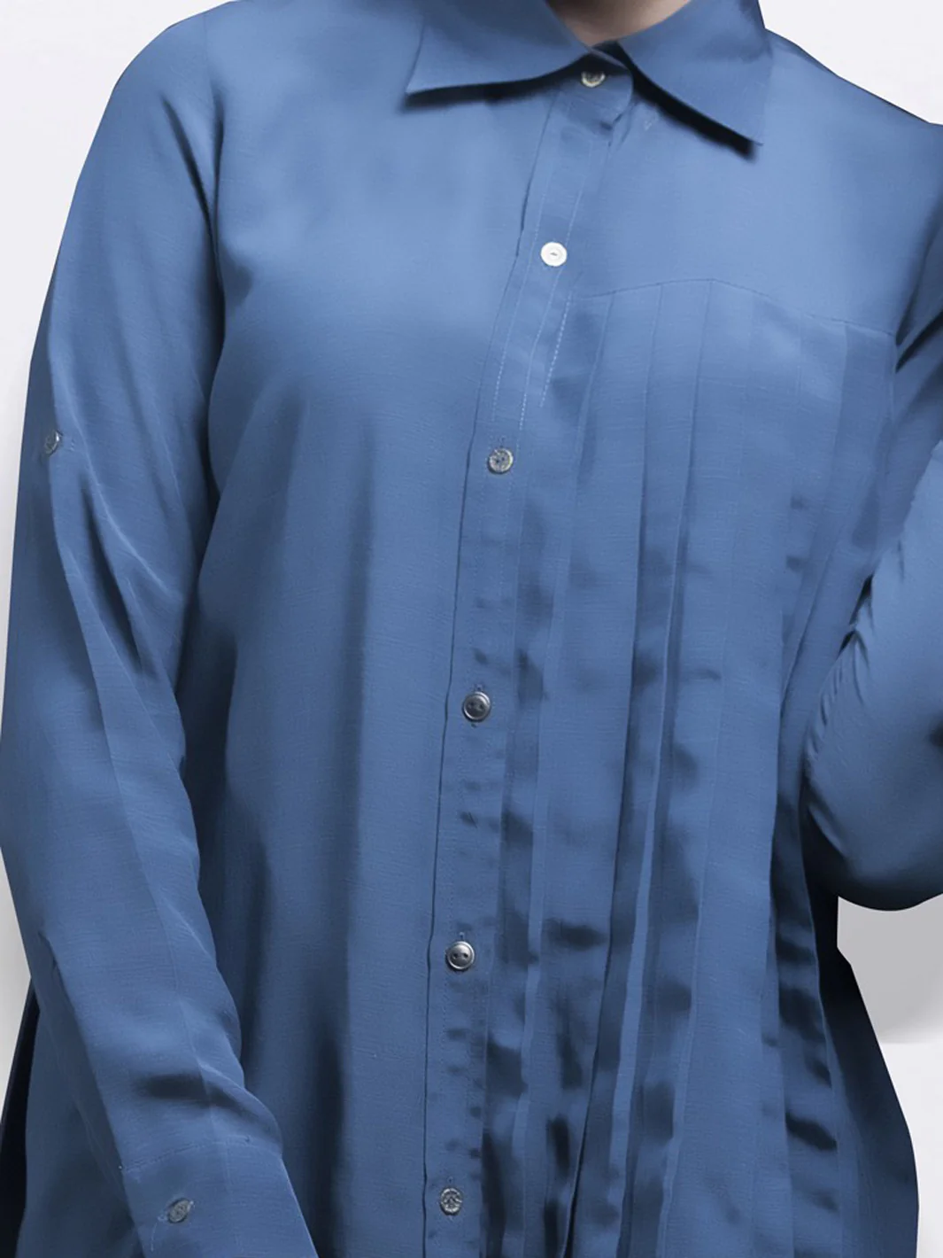 Blue Silk Tunic - LK-208 - Image 2