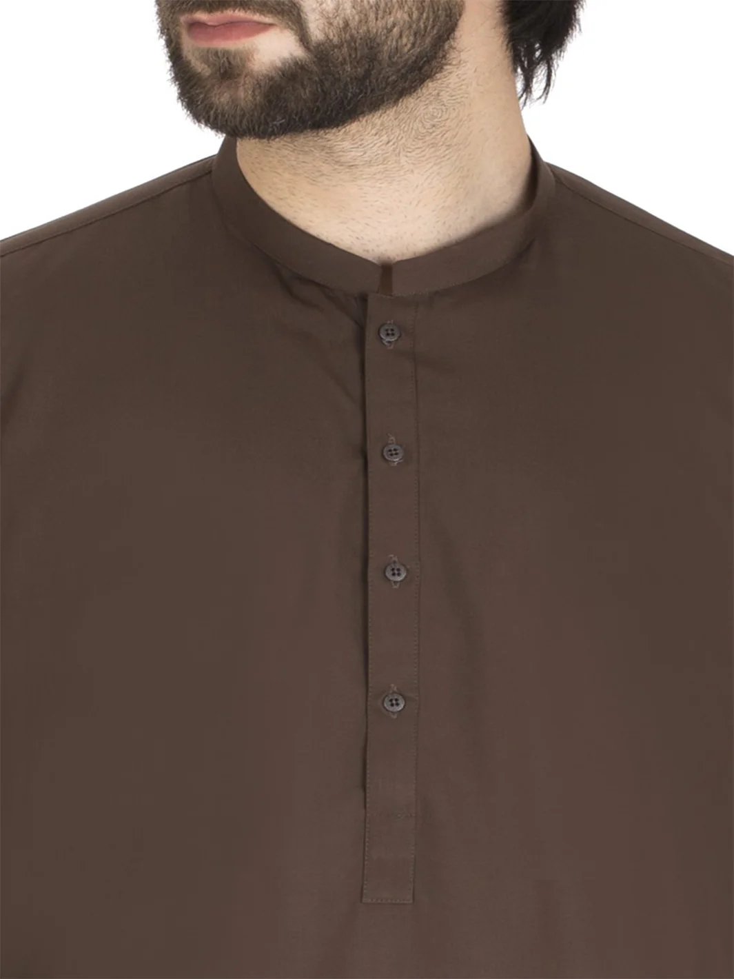 Brown Blended Kameez Shalwar - AL-KS-2422 - Image 2