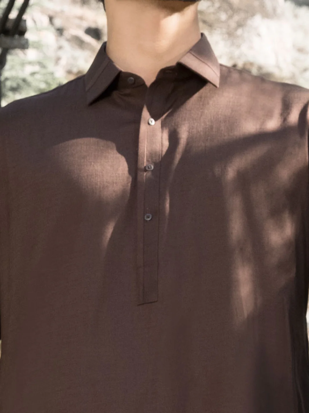 Brown Blended Kameez Shalwar - ALWA-KS-171 - Image 3