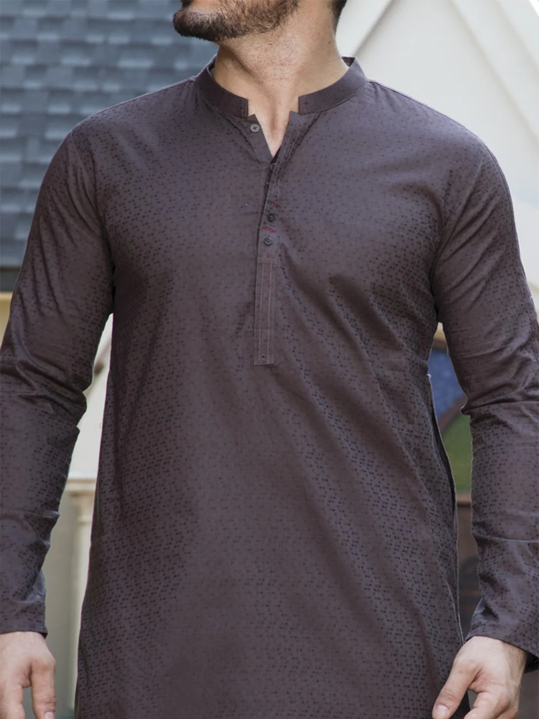Brown Blended Kurta - AL-K-680 - Image 2