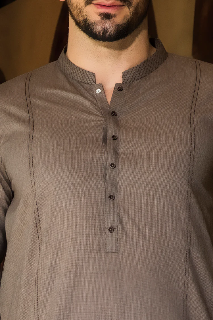 Brown Blended Kurta - AL-K-742 - Image 2