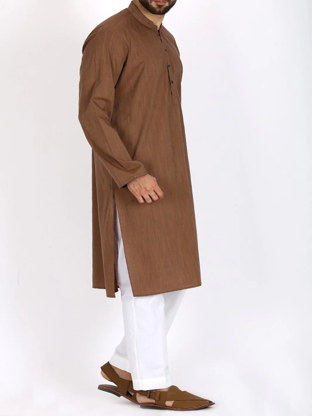 Brown Cotton Kurta - AL-K-752