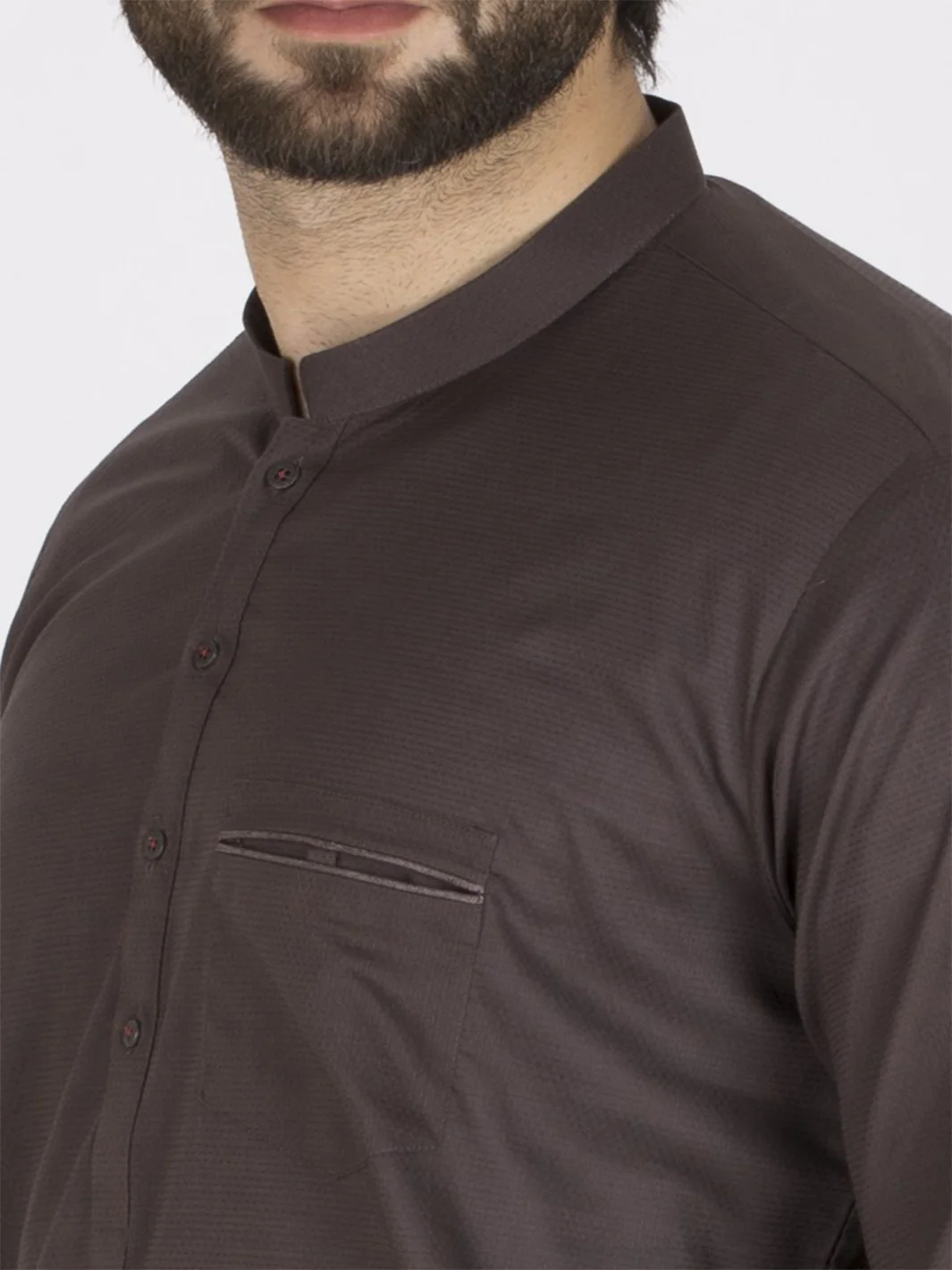 Brown Cotton Kurta - AL-K-788 - Image 2