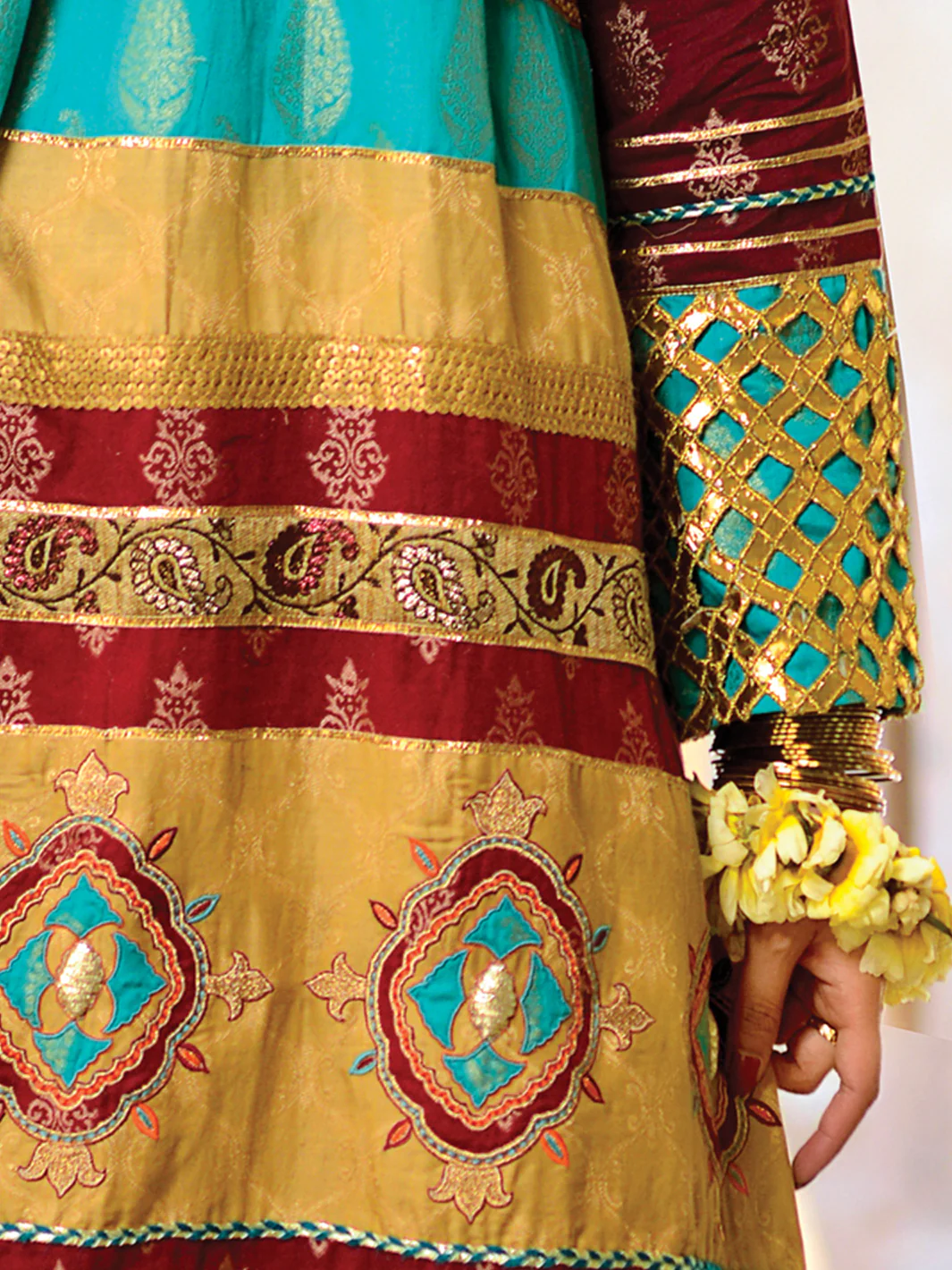 Brown Jacquard Tunic - LK-608 - Image 3