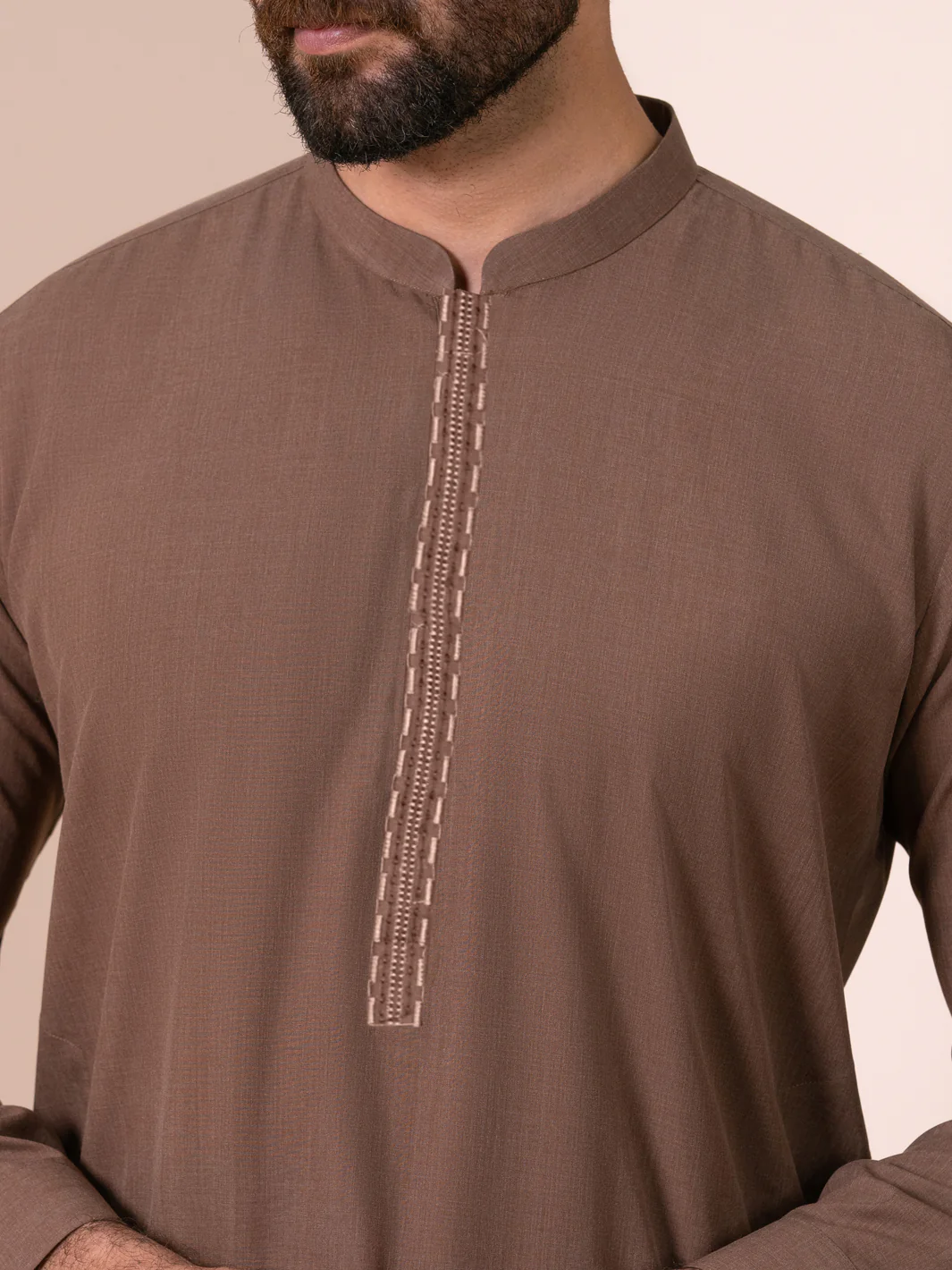 Brown Kameez Shalwar - AL-KS-3376 - Image 5
