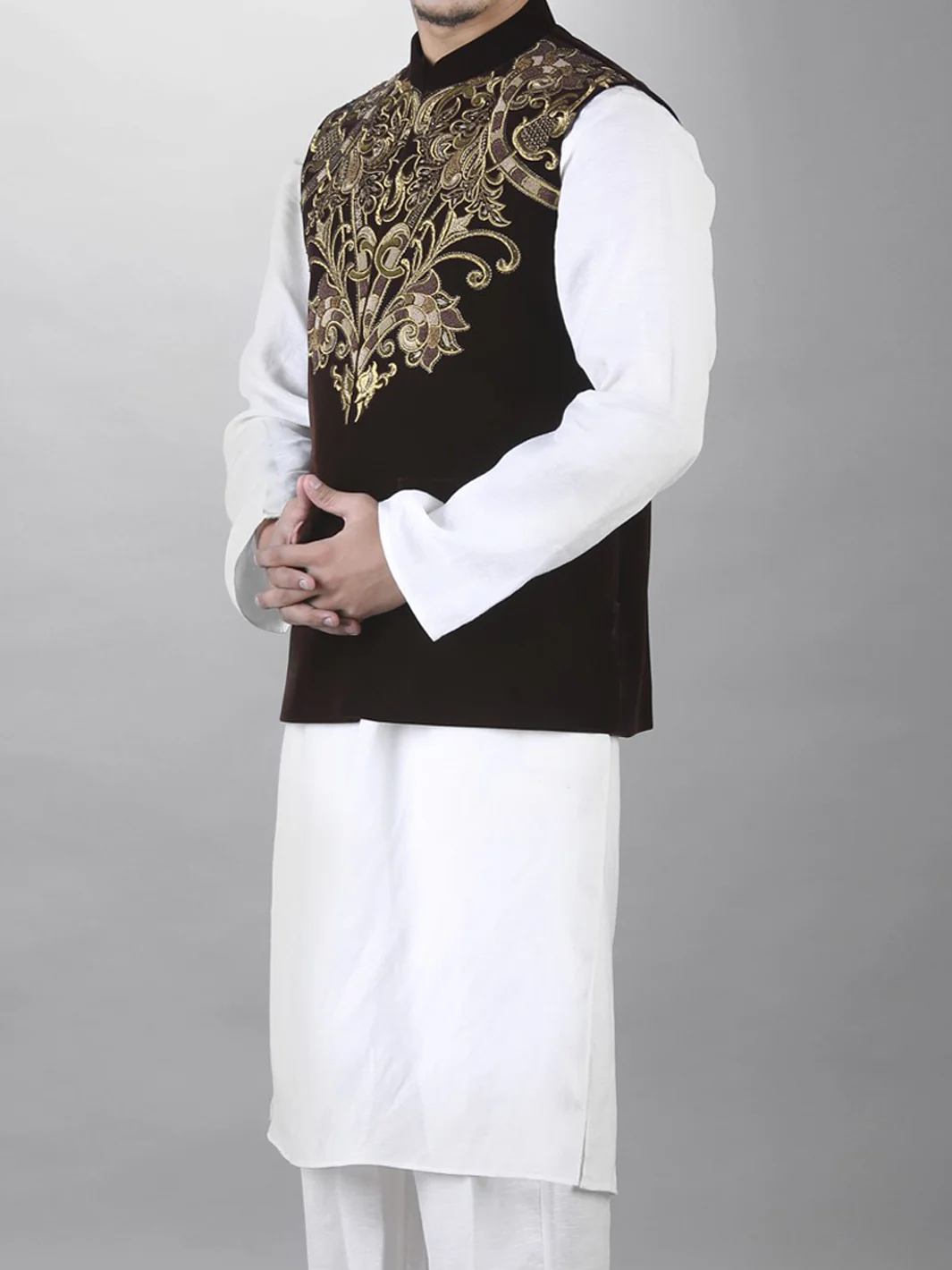 Brown Waistcoat - WC-132 - Image 4