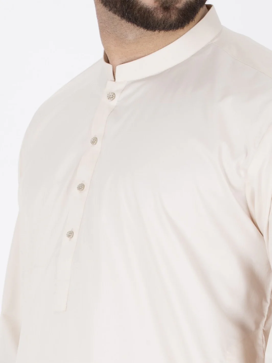 Cream Blended Kameez Shalwar - AL-KS-2362 - Image 2