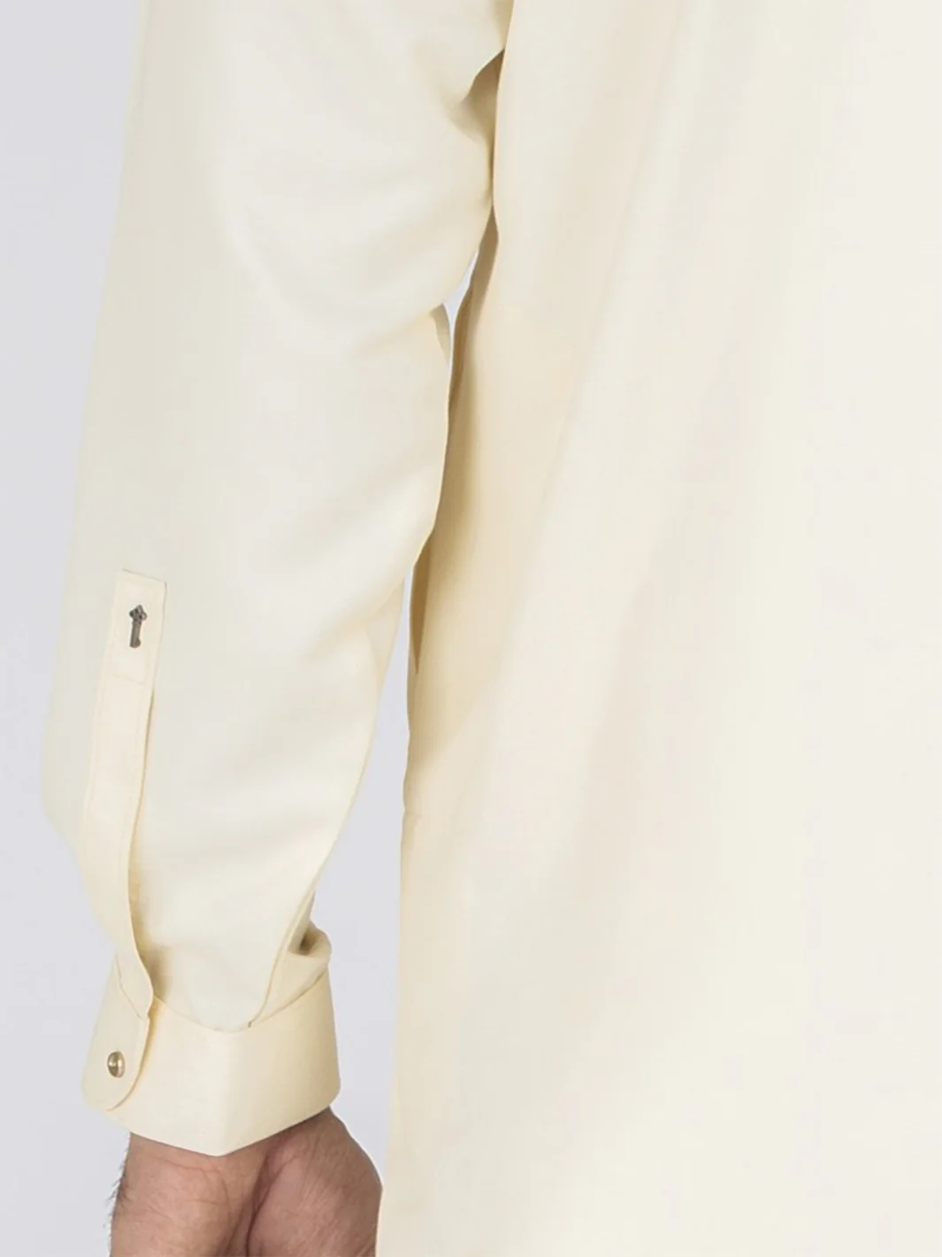 Cream Blended Kameez Shalwar - AL-KS-2447 - Image 2