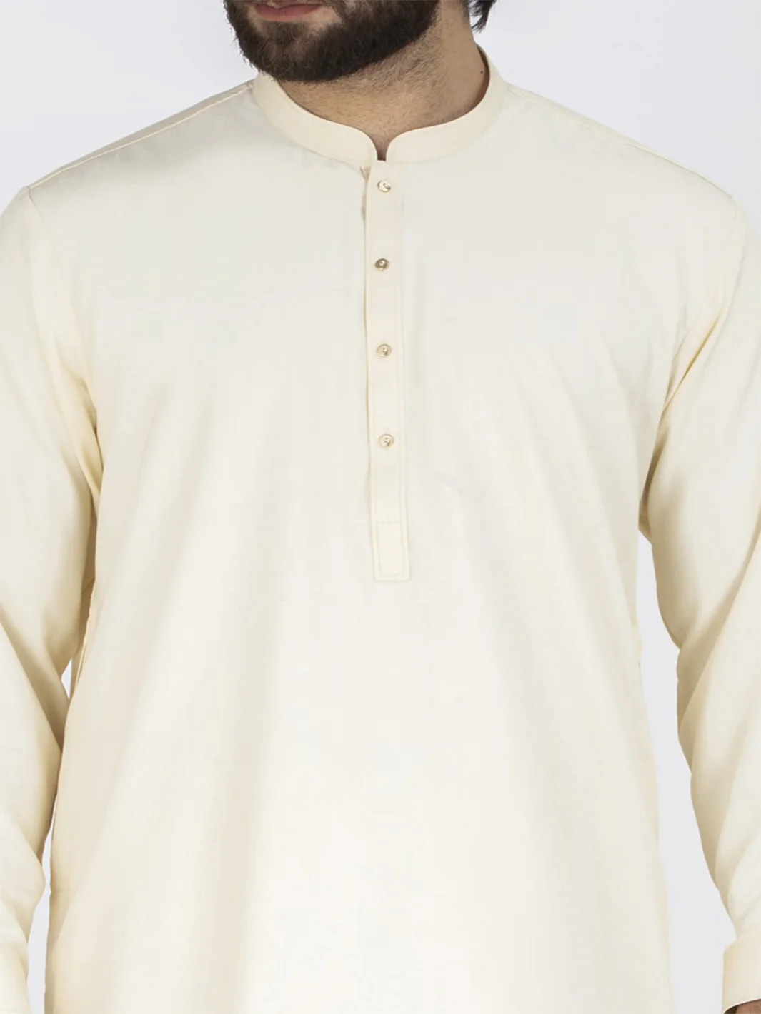 Cream Blended Kameez Shalwar - AL-KS-2447 - Image 3