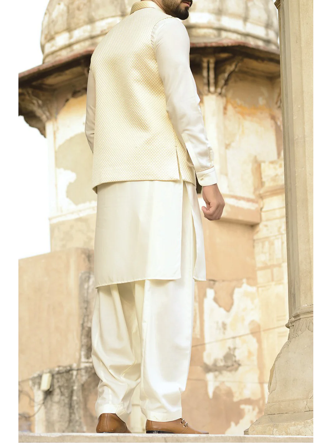 Cream Waistcoat - WC-207 - Image 3