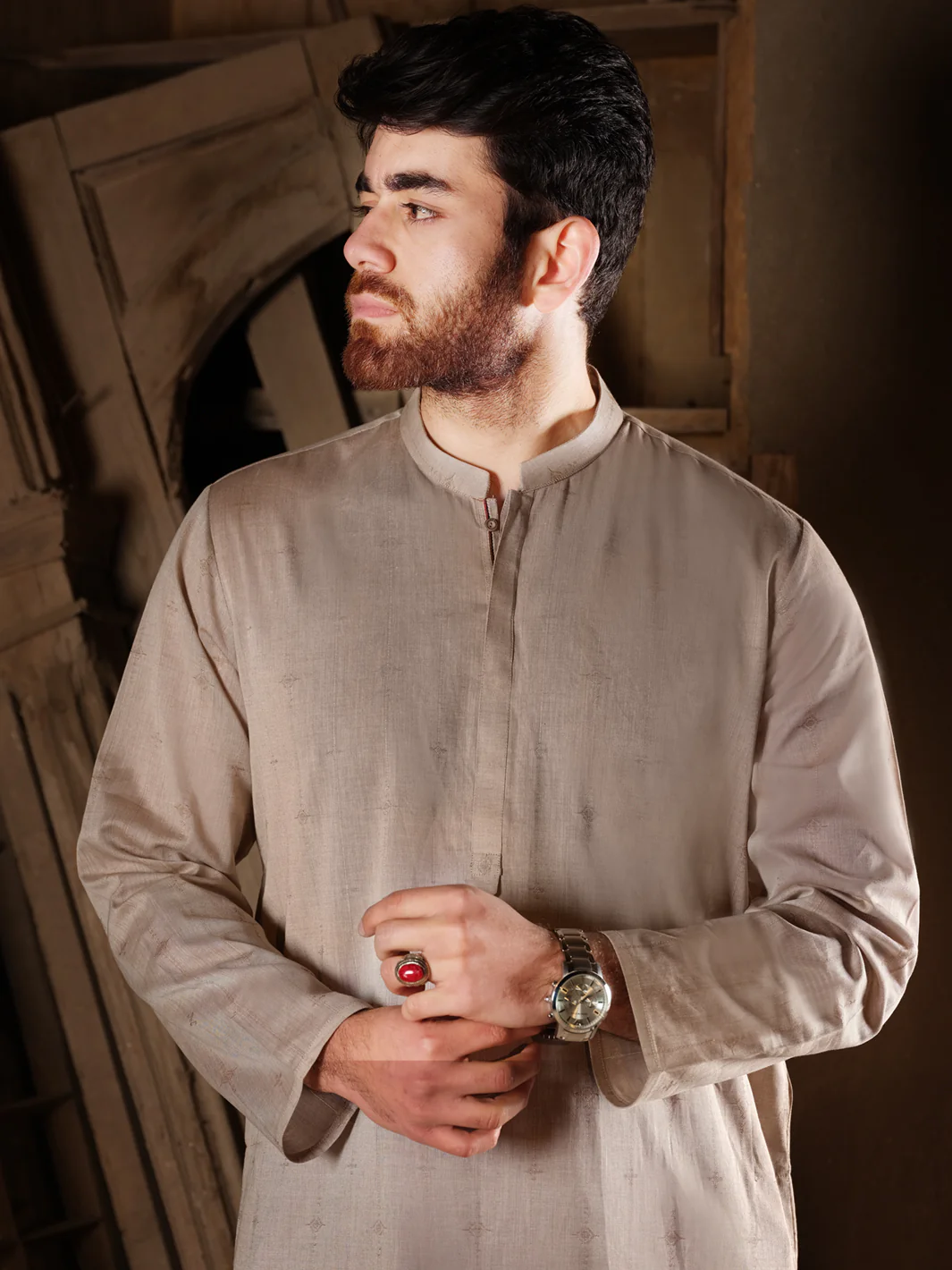 Dark Tea Kurta - AL-K-813 - Image 2