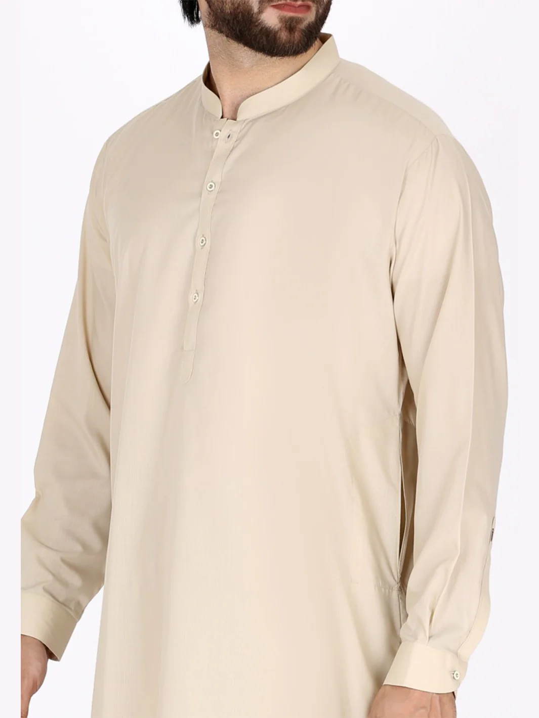 Fawn Blended Kameez Shalwar - AL-KS-2394 - Image 2