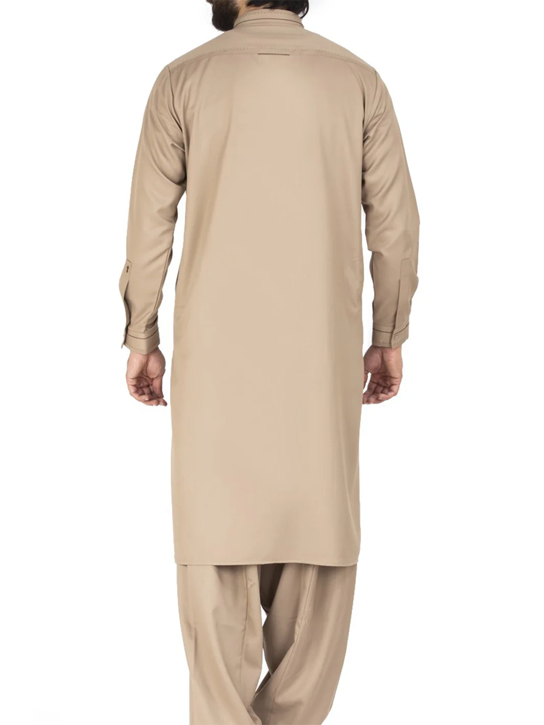 Fawn Blended Kameez Shalwar - AL-KS-2451 - Image 3