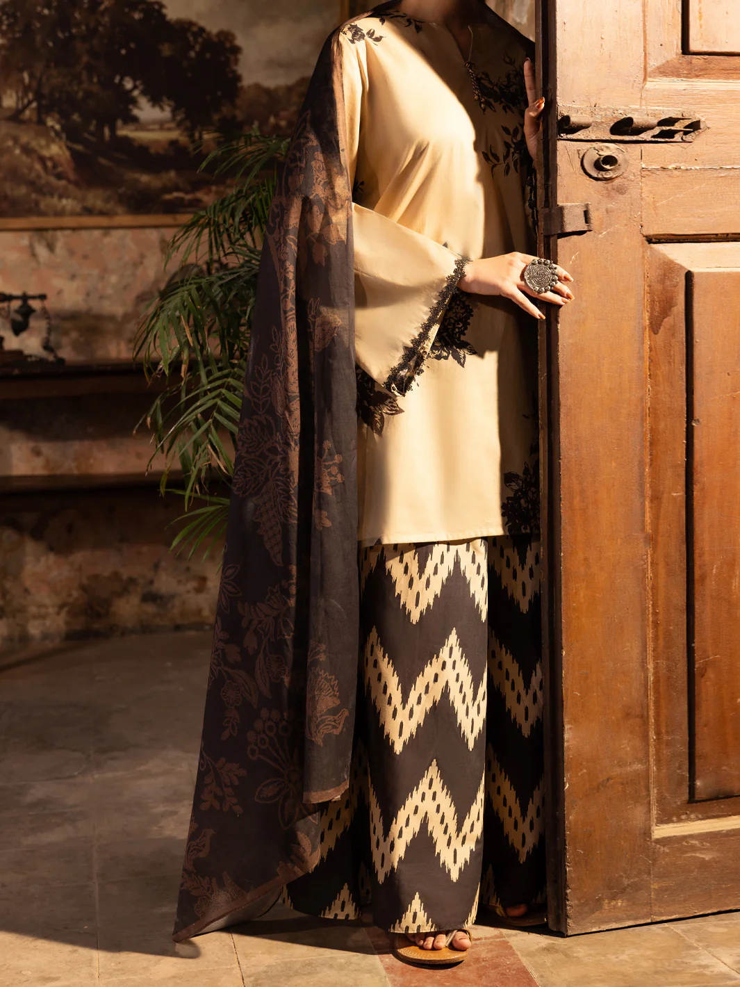 Fawn Cotton Lawn Unstitched 3PC - ALP-3PS-2713 - Image 5