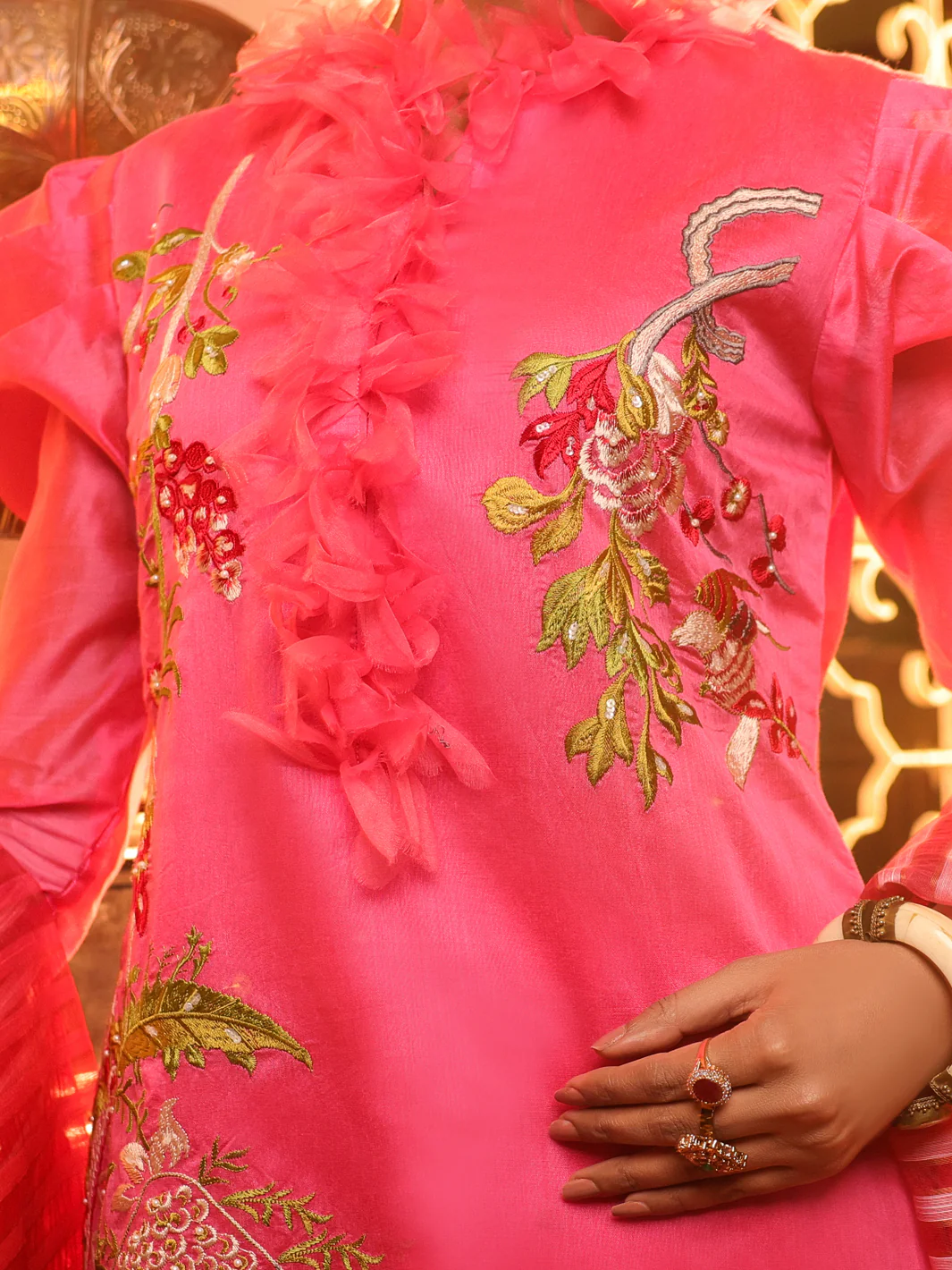 Fuchsia Modal 3Pc Unstitched - ALP-3PS-1287 - Image 3