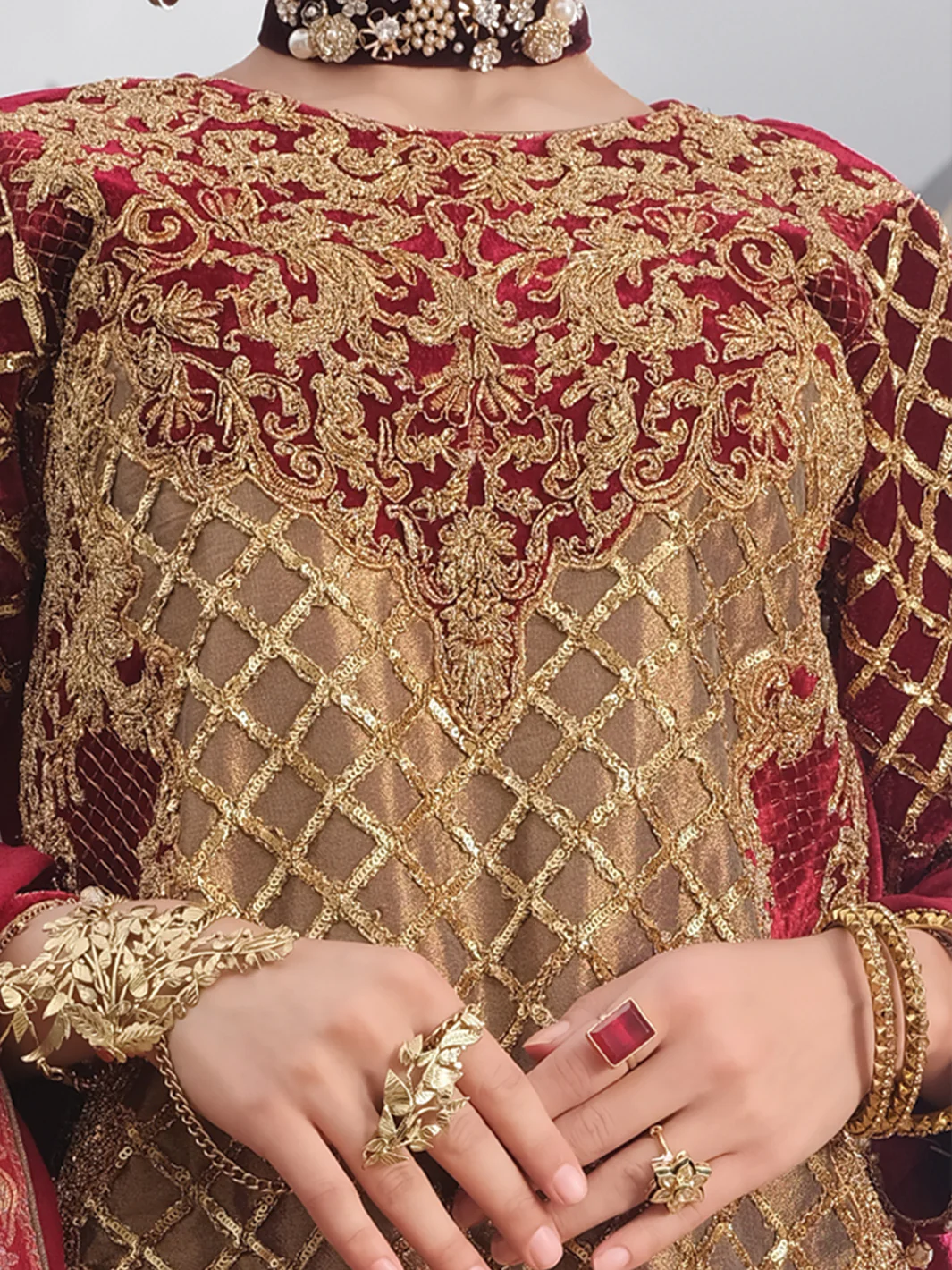 Gold Velvet 3 Piece Formal Suit - LS-275 - Image 3