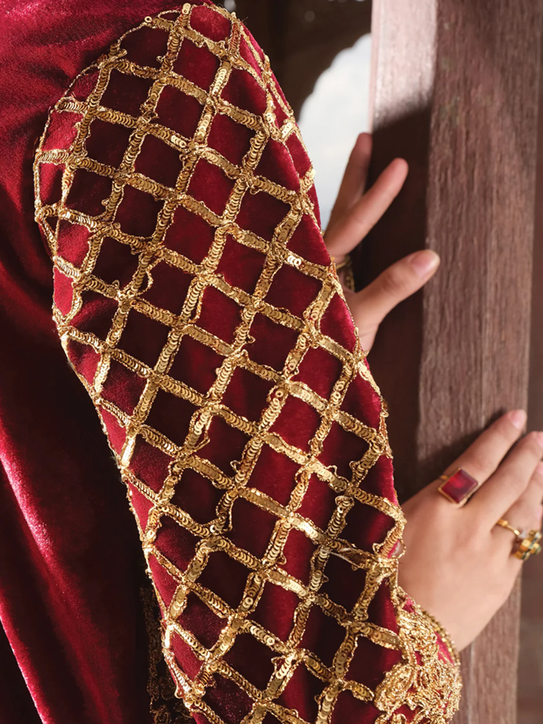 Gold Velvet 3 Piece Formal Suit - LS-275 - Image 4